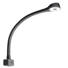 LED svanehalslampe i sort - 12V, 1,8W - Lampe/Pære