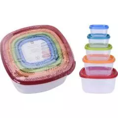 Opbevaringsbokse 5 stk. - Skåle og fade