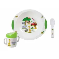 Børneservice med jungle motiv - Servicesæt
