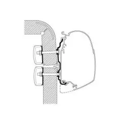 Adaptor til Hymer serie 5 og 8 fra 2012 og frem - Længde 3,5 m. - Tilbehør