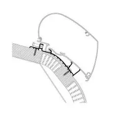 Adaptersæt til serie 6 LMC Liberty - 4,5 meter markise - Tilbehør